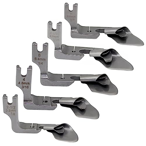 5 Piezas Pie Dobladillador Curvo Industrial para Costura miniatura 5