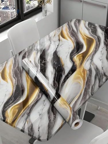 Image of Barebeauty 60 x 200 cm Kitchen Wallpaper, Self Adhesive Oil Proof Waterproof Wall Sticker for Kitchen, Anti-Mold Heat Resistant Backsplash Wall Covering (Pack of 10, 129.2 Sq. Ft. Approx)