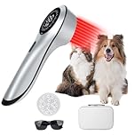 Hand Held Dog Cold Laser Therapy Device for Cat Pet at Home, Veterinary NIR Red Light Treament Machine 808nm & 650n, Portable LLLT Physiotherapy Equipment Animal Labrador Newfoundland Puppy Horse