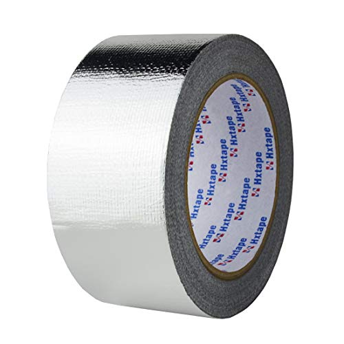 Glass Fiber Cloth Aluminum Tape, Silver, for HVAC, Ductwork Metal Duct Tape (2" x 20m x 6.0mil)