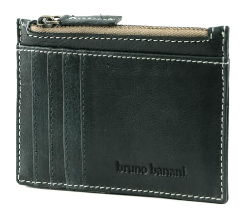 Porte-carte de crédit Bruno Banani en cuir noir pour hommes et femmes
