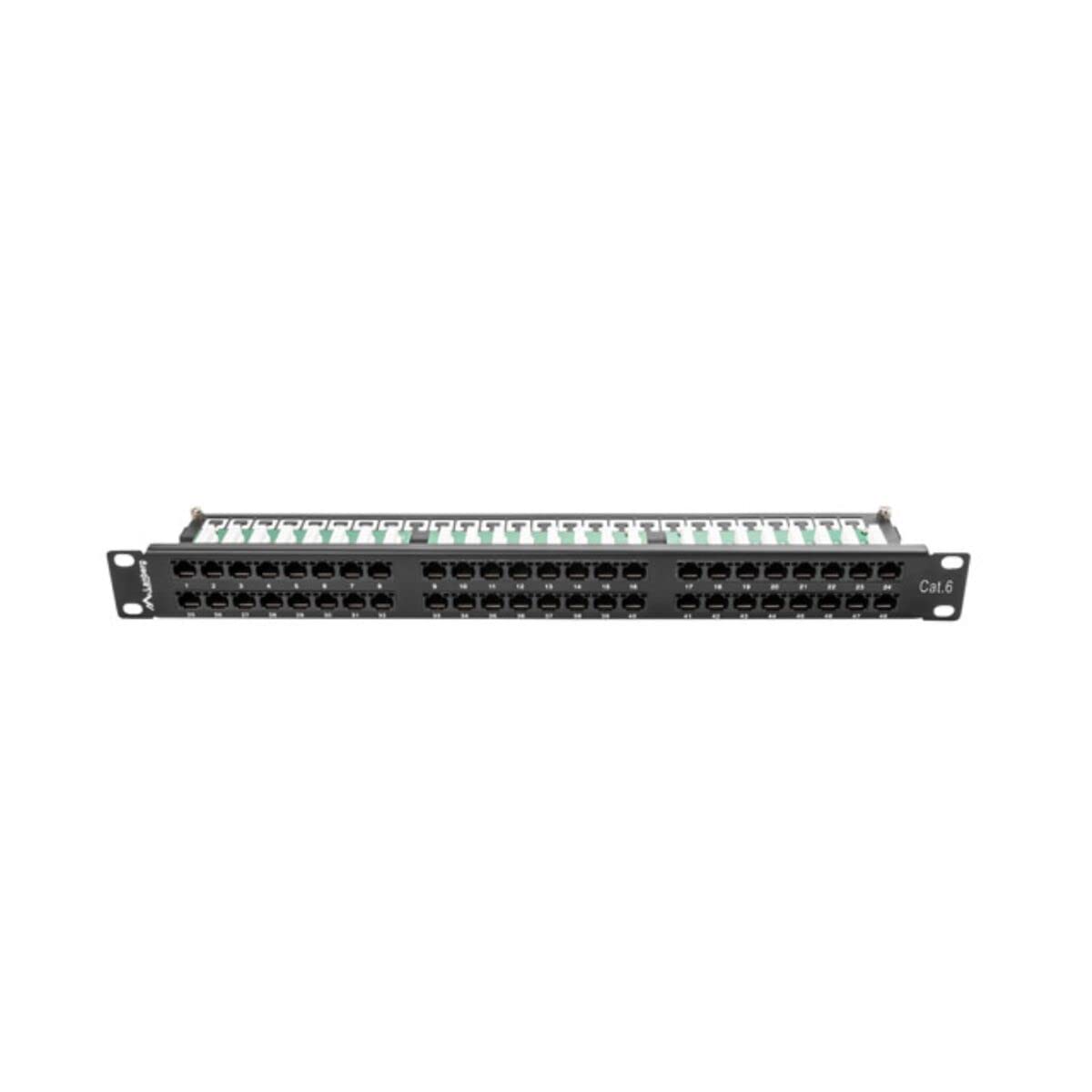 LANBERG PATCH PANEL 48 PORT 1U, CAT. 6, Black