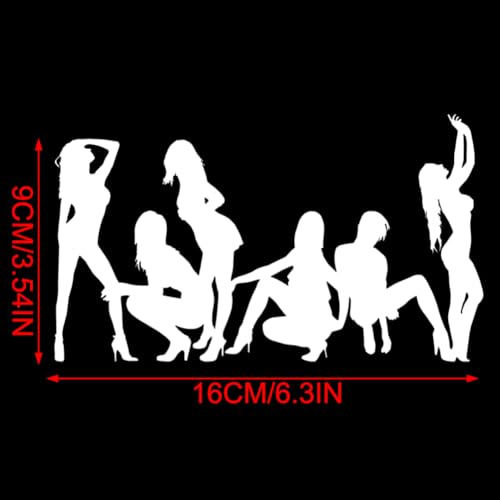 Image of 6.3 inch Stickers Sexy Funny Decal Reflective Vinyl Stickers for Car Bumper Window Laptop (Sexy Women White)