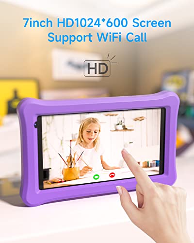 Hottablet Kids Tablet 7 Inch Android 11 Tablet For Kids, 2Gb Ram 32Gb Rom Learning Tablet With Case, Bluetooth, Wifi, Dual Camera Toddler Tablet With Shockproof Case (Purple) #TOP3