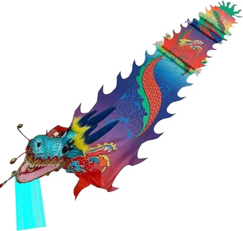 TFG - Ttfd Dragon Dance Ribbons, Birthday Party Talent Show Throwing Ribbons, Fitness Dragon Dance Ribbons for Beginners(12m/39.3ft)