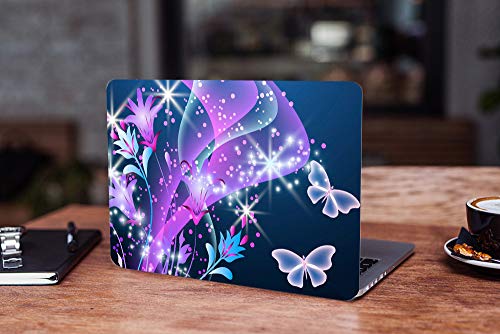Image of GalaxsiaFloral Butterfly Vinyl Laptop Skin /Sticker /Cover /Decal Compatible for Any 15.6 Inches Laptop (Hp /Dell /Sony /Acer /Lenovo /Asus. Etc) Or Notebook.