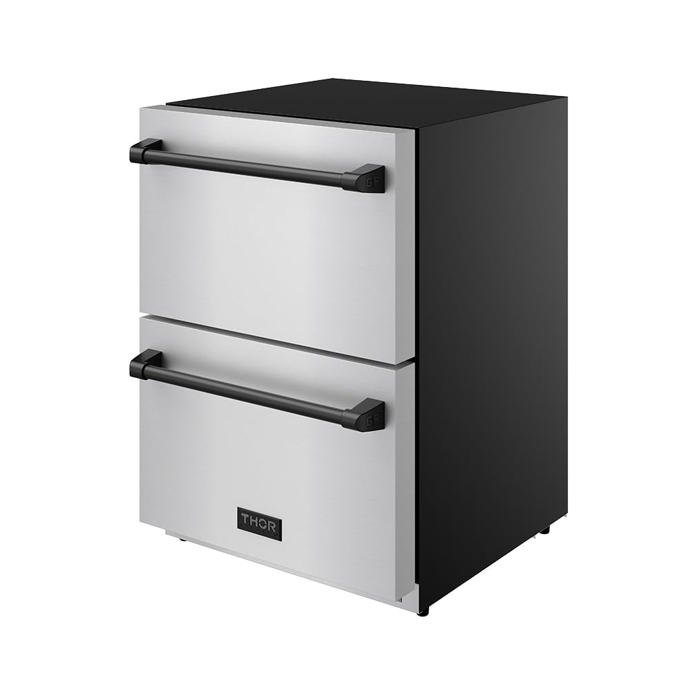 Thor Kitchen 24 Inch Undercounter Built-In Or Freestanding Drawer Refrigerator – Stainless Steel/Black | Gordon Ramsay Series on Fridge.com - View 3