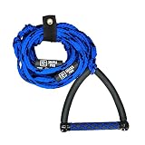 Wakesurf Rope with Handle - Adjustable 25 Foot Tow Rope with 10" Handle (Blue)