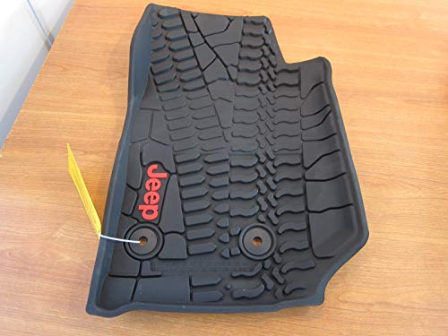 Mopar 2014-2018 Jeep Wrangler Jk Front High Wall All Weather Floor Mats New Oem #TOP2