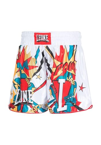 LEONE 1947, Pantaloncino Thai Jr Hero, Unisex Bambini, Bianco, XL, ABJ02