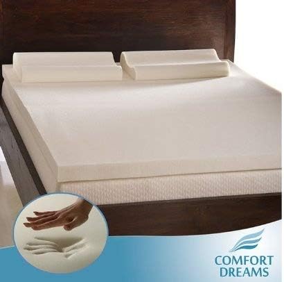 Comfort Dreams 3-inch Memory Foam Mattress Topper w/Contour Pillow Set- Queen-size