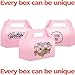 UnicoPak 30 Pack Pink Gable Treat Boxes, Party Favor Boxes, Candy Gift Boxes for Snacks, Candy, Toys, Birthday Party, Wedding, Halloween, Christmas – 6.5x3.5x3.5 Inches