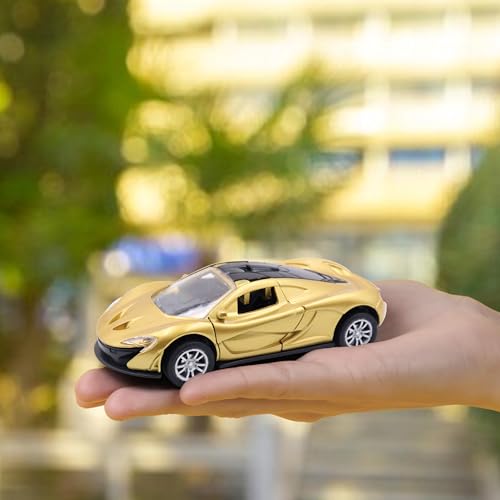 Image of ADITI TOYS Die Cast Car for Kids Alloy Metal Pull Back Car Toy Car Toy Vehicle with Openable Doors & LED Lights Car for Kids Collectible Toy Vehicle Gift for Kids Boys Girls BIS Approved (Gold)