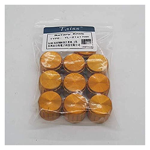 Boutons de commande moletés en métal doré 6 mm durables de haute finition - 7