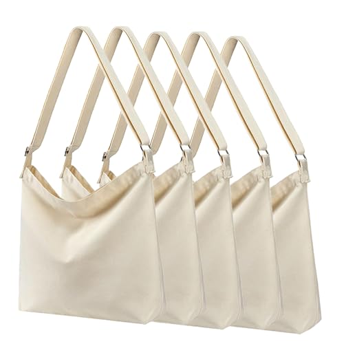 Image of Women's blank large Size Canvas Crossbody Tote Handbags Shoulder Bag Hobo Casual Tote Diy /gifts