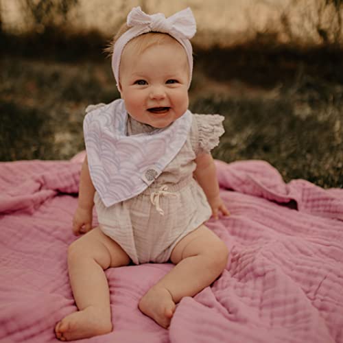 Parker Baby Girl Headbands - 5 Pack Of Cable Knit Nylon Bows For Girls -"Grace Set" #TOP5