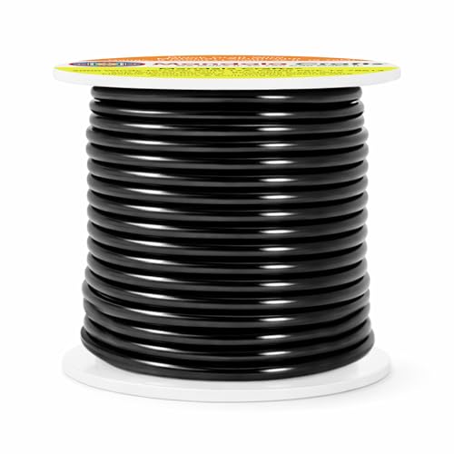 Image of Mandala Crafts 8 Gauge Anodized Aluminum Craft Wire for Jewelry Making - 32 FT Colored Flexible Black Wire - Bendable for Bonsai Armature Crafting Sculpting