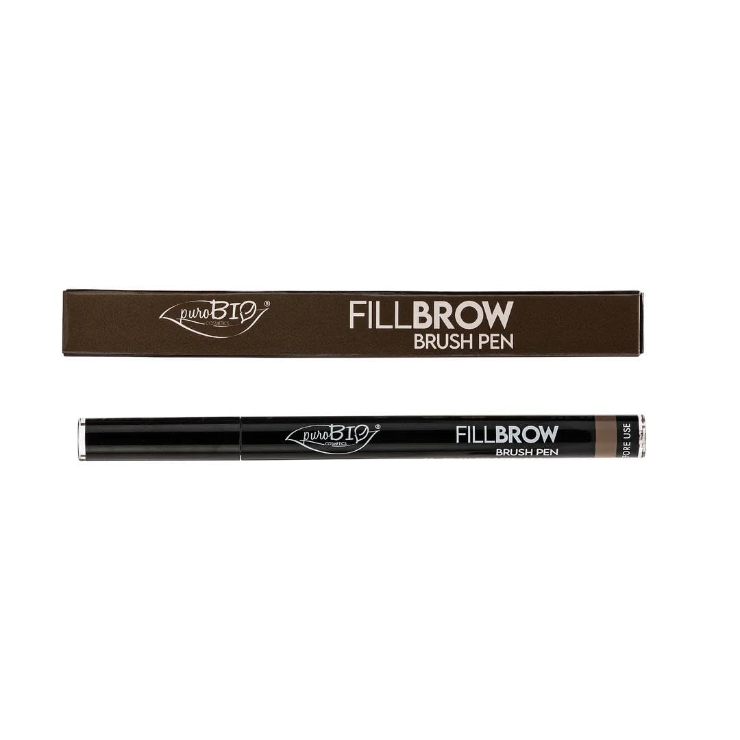 Puro Bio - Fillbrow Brush Pen - 02 Castano - 0,7 ml
