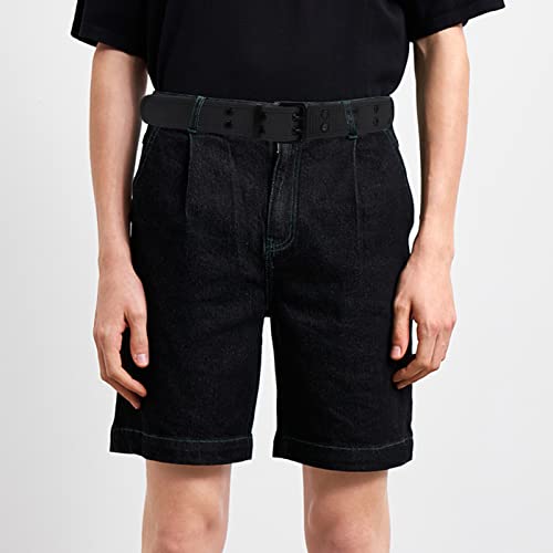 moonsix Canvas Web Belts for Men,Solid Color Casual Double Hole Grommet Belt4