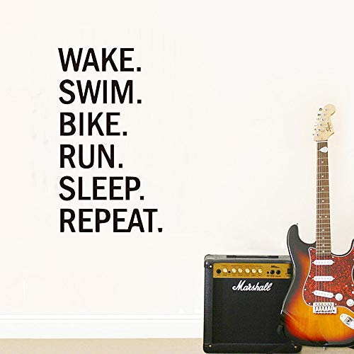 Summerjokes Funny Inspiring Wall Stickers Decals Vinyl Wall Stickers For Triathlon Fitness Enthusiasts, Classroom Office Study Dormitory Gym Exercise Room School Family Living Room Wall Art Decoration #TOP2
