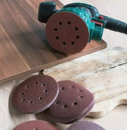 Haogo 50Pcs Sanding Discs,125mm 8 Holes Hook and Loop Sander Pads for Random Orbital Sander(240 Grits) - Image 4