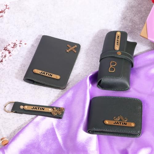Image of ncgifts Personalized Leather Wallet Gift Hamper for Men | Gift for Man |Gifts for Man|Personalised Gifts for Men| Christmas Gifts | Secret Santa Gifts for Office Colleagues