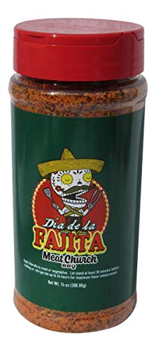 Meat Church Dia de la Fajita BBQ Rub and Seasoning for Meat and Vegetables, Gluten Free, 14 Ounces