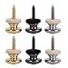 Kasteco 6 Pieces Mushrooms Head Guitar Strap Buttons Strap Locks Chrome (Black Gold Silver)