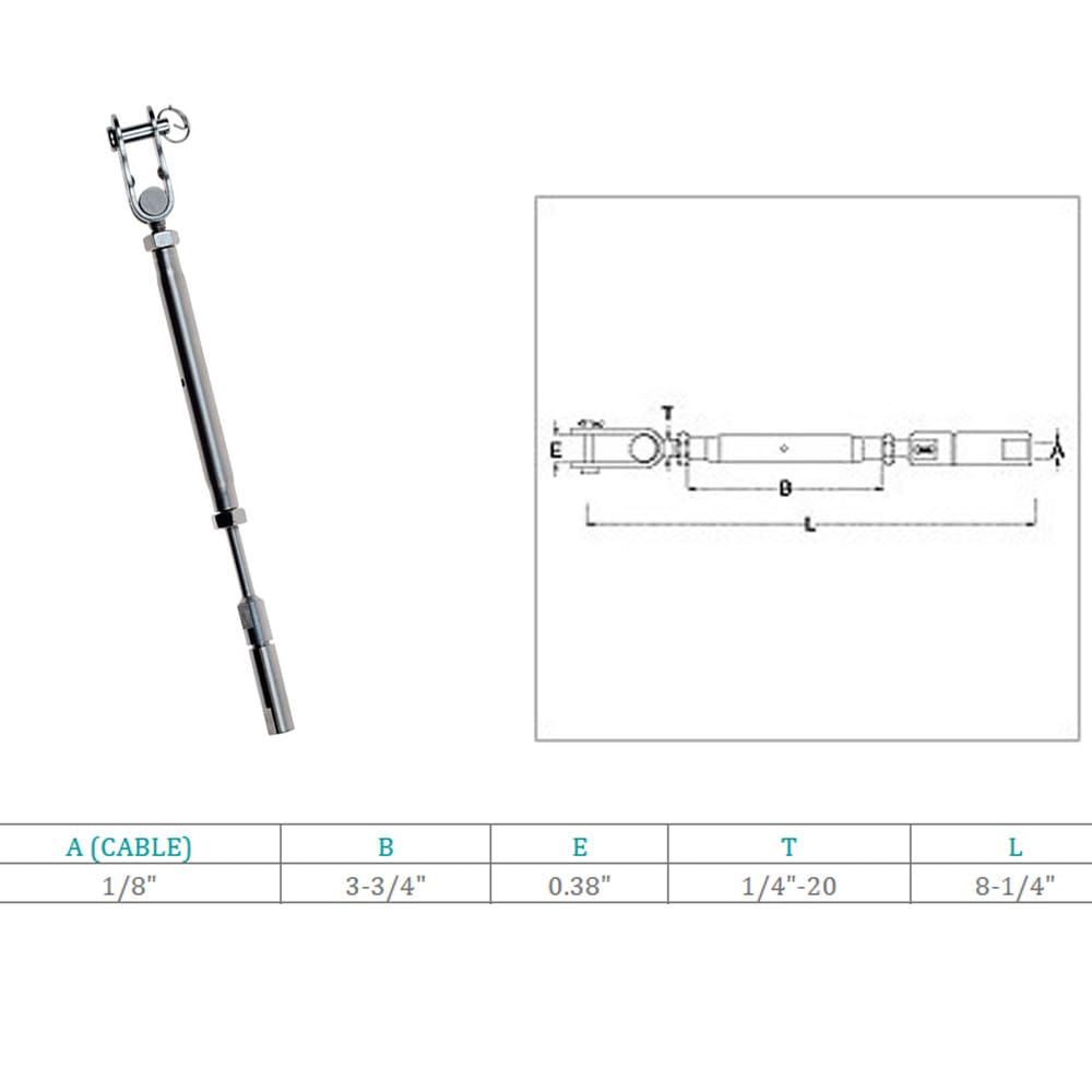 Swageless Wall Mount|Deck Toggle Swageless Terminal 316 - Advance Group