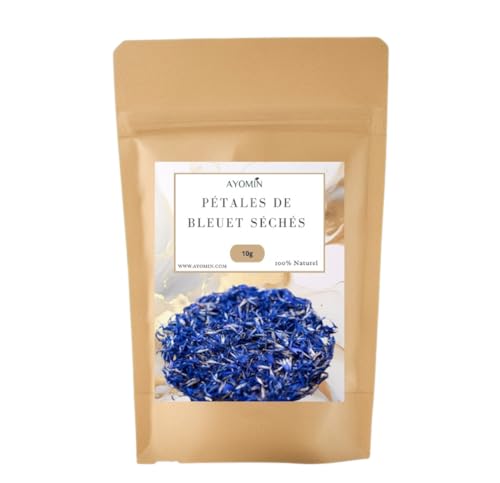 AYOMIN Pétalos de aciano secos, 10 g, Comestibles para té, ensalada, pastelería, decoración de tartas