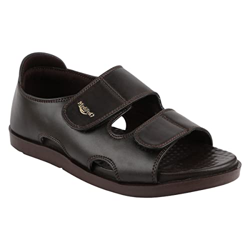 Image of Medifeet Men's Brown Double Strap Open-Toe Sandals