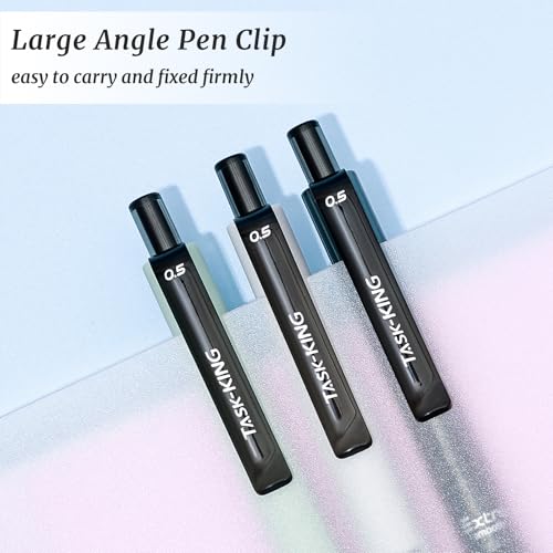 M&G 6 piezas bolígrafos retráctiles de gel, tinta negra 0.5mm miniatura 7