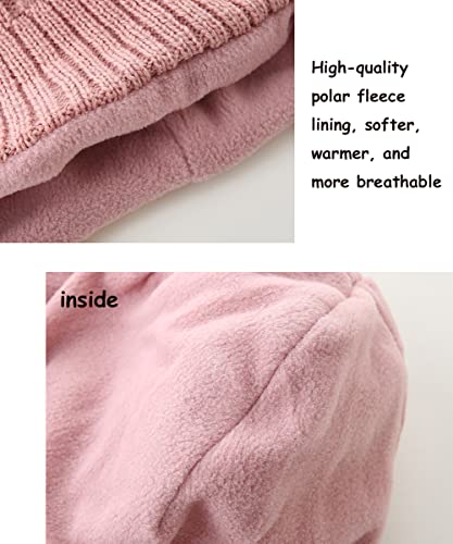 Girls Winter Hat Knitted Earflaps Toddler Beanie Thicken Fleece Lining Kids Winter Hat For Baby Girls #TOP4