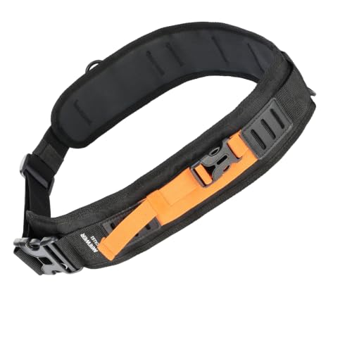 NEEWER Multi Function Utility Camera Waist Belt Camera Strap for Photographers Adjustable Breathable Waistband with D Rings for DSLR Bag Lens Pouch Tripod Flash Photography Accessories CA151 Black