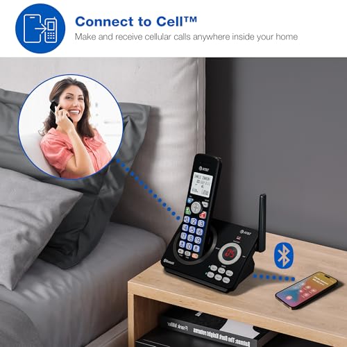 Image of AT&T DECT 6.0 Cordless Phone, 2-Handset - Smart Call Blocker, Bluetooth Connect to Cell, Caller ID Announce, Answering Machine | DL72279