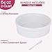 Souffle Dish Ramekins for Baking – 64 Oz, 2 Quart Large Ceramic Oven Safe Round Fluted Bowl with Mini Condiment Spoon for Soufflé Pot Pie Casserole Pasta Roasted Vegetables Baked Desserts (White)