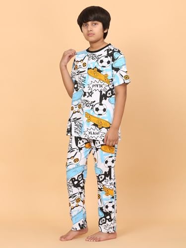 Ninos Dreams Boys Cotton Coord Set/Boys Night Suit/Boys Loungewear/Boys Night Dress