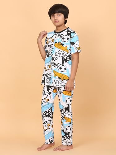 Ninos Dreams Boys Cotton Coord Set/Boys Night Suit/Boys Loungewear/Boys Night Dress