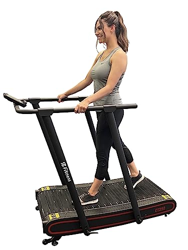 Image of SB Fitness CT250 Self-Generated Curved Walking Treadmill with Full-Length Medical Handrails