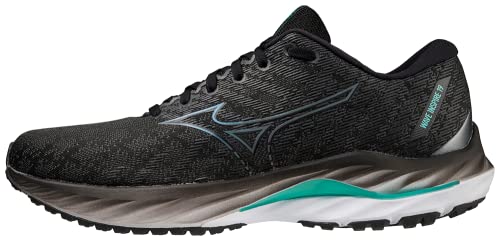 Mizuno Wave Inspire 19   Zapatillas para Correr para Hombre, Negro/Gris metálico, 8 Wide