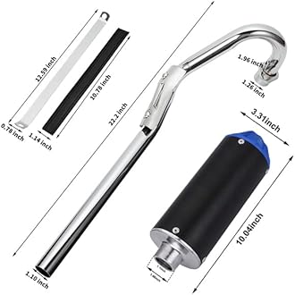 YYCKE Exhaust Muffler Silencer Pipe 28mm 90cc 110cc 125cc Dirt Pit Bike CRF50 SSR Baja Coolster Piranha Pister Pro Taotao 125cc TTR Taotao DB10 DB14