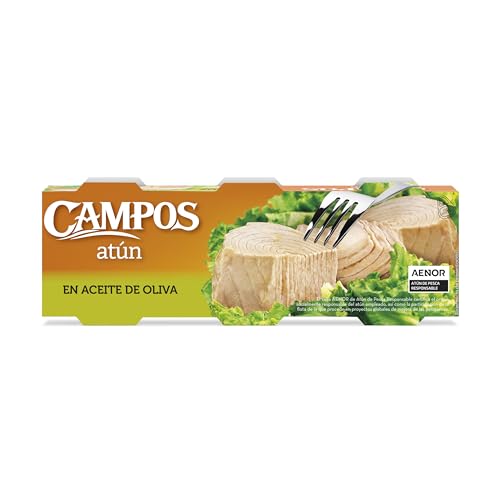 Campos, Conserva de atún en aceite de oliva - pack de 3 latas de 65 gr.