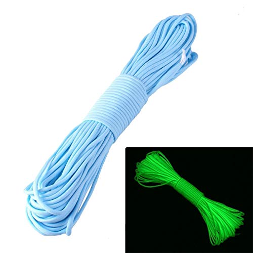 Lejie 550 Corde de Longe Paracord Corde de Survie Portable pour Le Camping en Plein air Glowing Rope, Escalade ou Bracelet tressant 25ft 50ft 100ft Cover