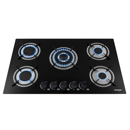 Opiniones y reviews de Parrillas Empotrables Home Depot los 5 más buscados. 50 EUROGAR Parrilla de Gas Empotrable 5 Quemadores, Vidrio Templado 77 cm, Uso para LP o Natural, Encendido Electrónico, Soportes de Hierro Fundido | EU5VT