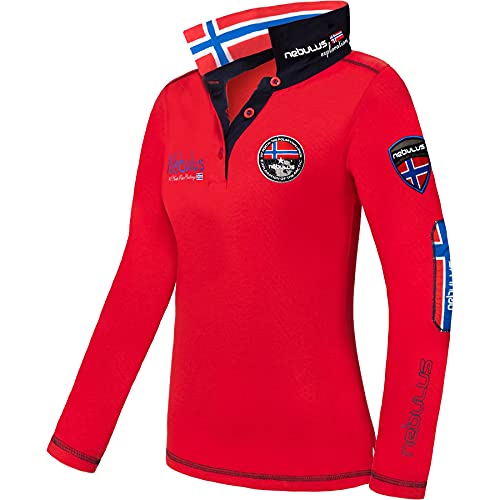 Nebulus Damen Poloshirt BENTY, Shirt, Sweatshirt, Polo, rot - XL/42