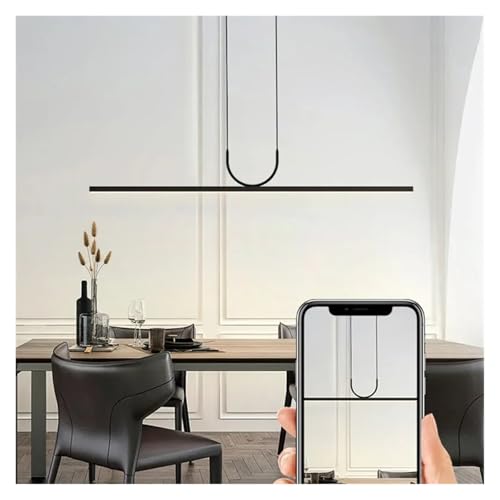 Lustre chandelier LED au design minimaliste pour bureau et salle à manger chic