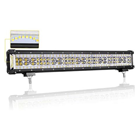 Side Shooter LED Light Bar, Auto Power Plus 20 Inch 280W Led Off Road Lights Led Work Light Quad Row Light Bar Led Driving Fog Lights for Trucks Pickup UTV ATV Car Boat Cover