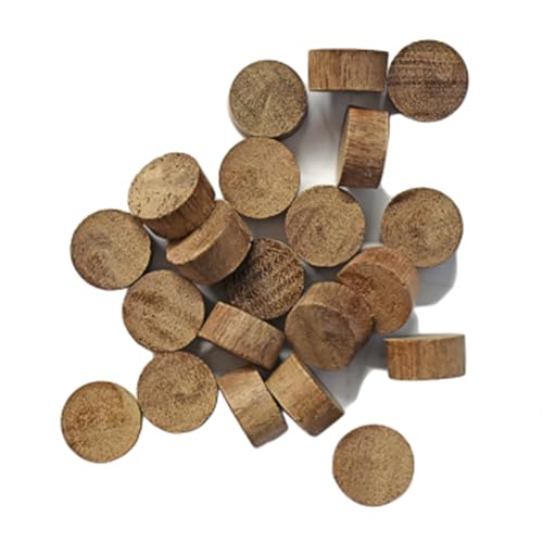 Image of Pinehurst Crafts 1-Inch Walnut Flat Head Plugs, Side /Face Grain, Great for Furniture, Tables, Chairs, Cabinetry and Crafts Projects, Pack of 20