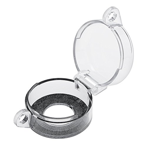 Sourcingmap 2pcs Black Clear Plastic Switch Cover Protector for 22mm Diameter Push Button Switch, Clear Protective Cover-2pcs - Image 2