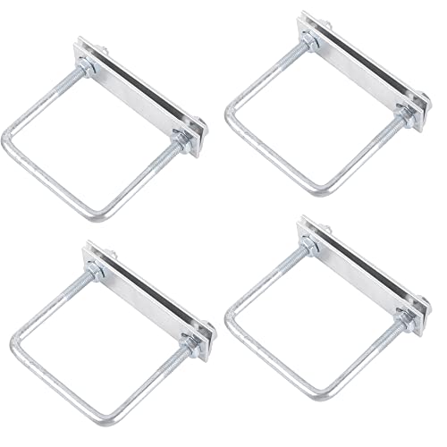 Perno En U 4 Piezas Tornillos en U Perno en U Cuadrado M8 Pernos En U para Reparación Barcos Remolque Fijación De Tuberías